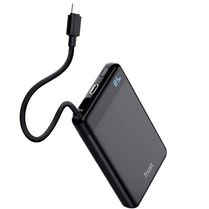 POWER BANK FIERA 10000mAh + CABLE USB-C NEGRO TRUST